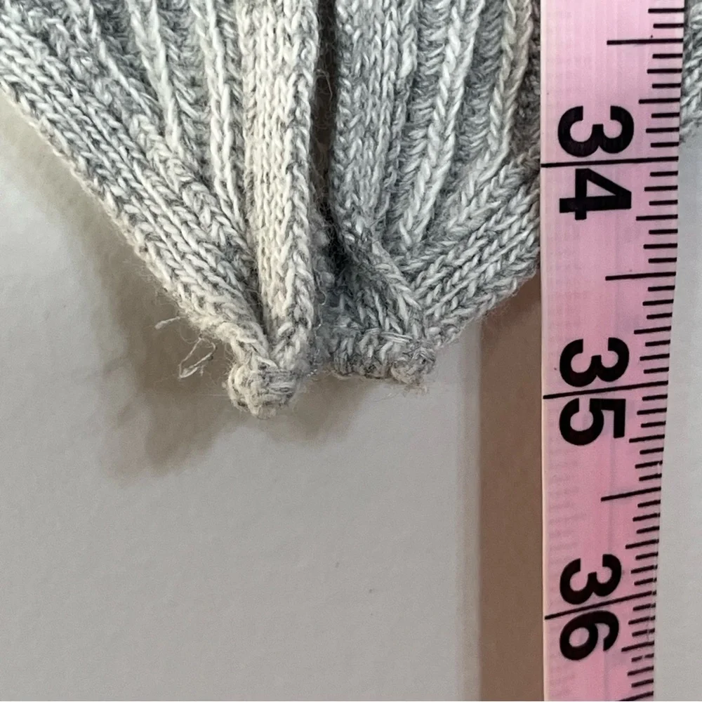 Anthropologie MOTH Cotton Cashmere Tie Front Cowl Neck‎ Sweater Gray Size Medium